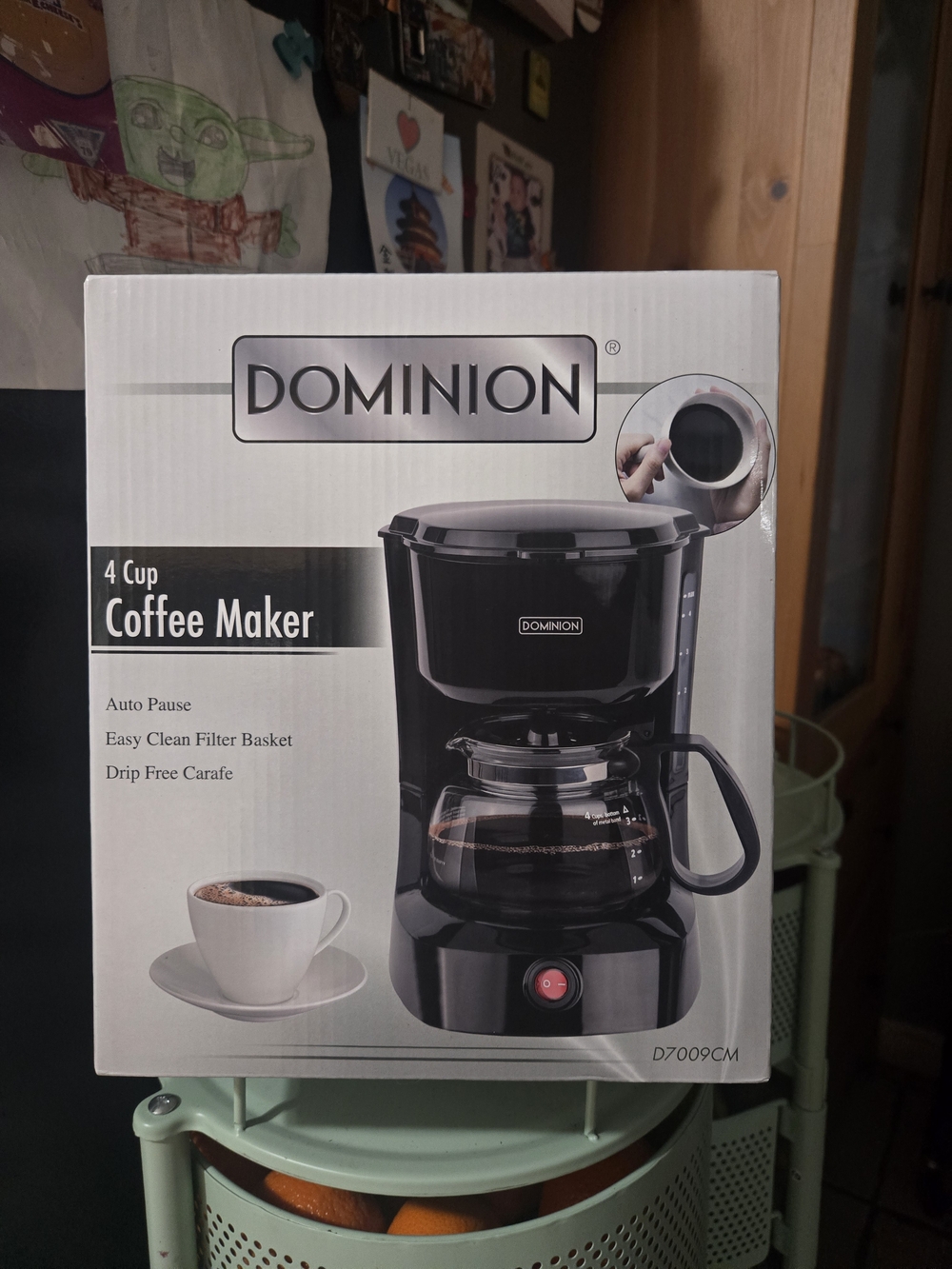 Dominion 4-Cup Coffee Maker in Black